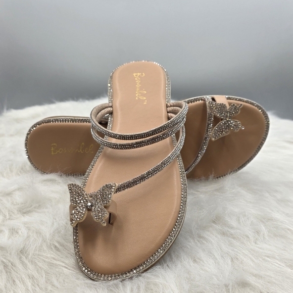 Bonnibel Rhinesone Butterfly Sandles Size 7 LIKE NEW - Picture 4 of 6
